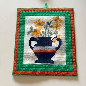 Pot of orange flowers